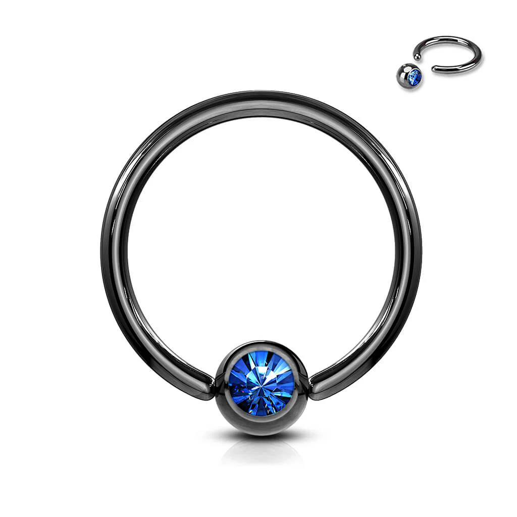 Kółko z kulką cyrkonia tytan zapięcie captive bead - Image 5
