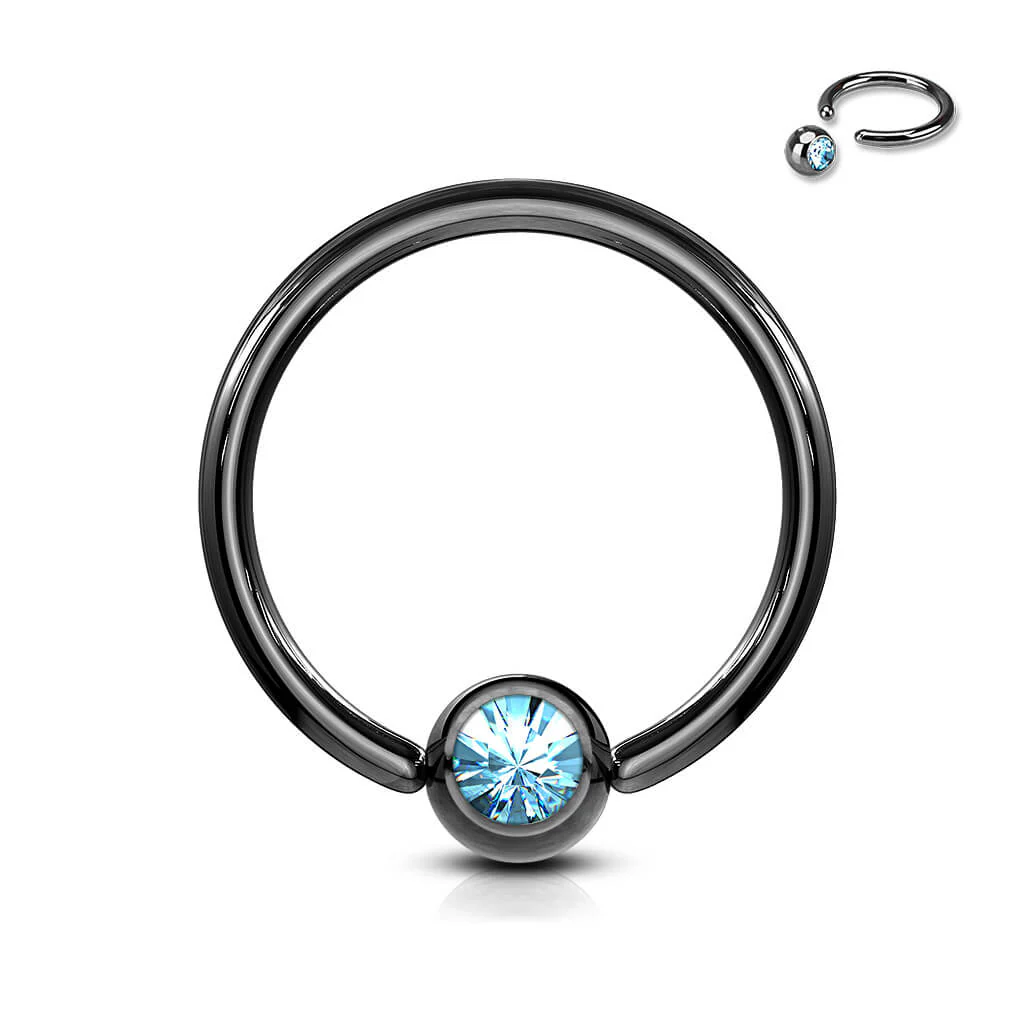 Kółko z kulką cyrkonia tytan zapięcie captive bead - Image 8