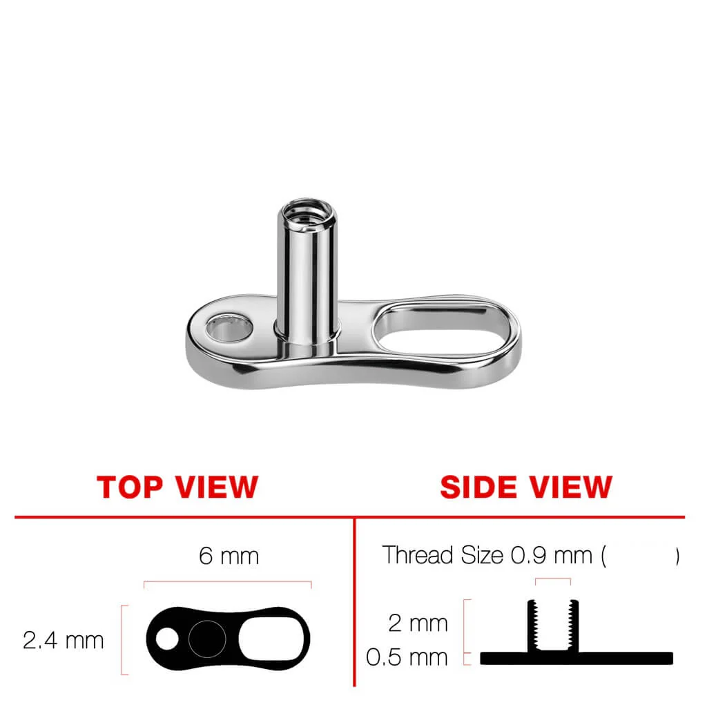 Tytan stopka 2 dziurki wysokość 2mm, 2.5mm i 3mm gwint wewnętrzny - Image 2