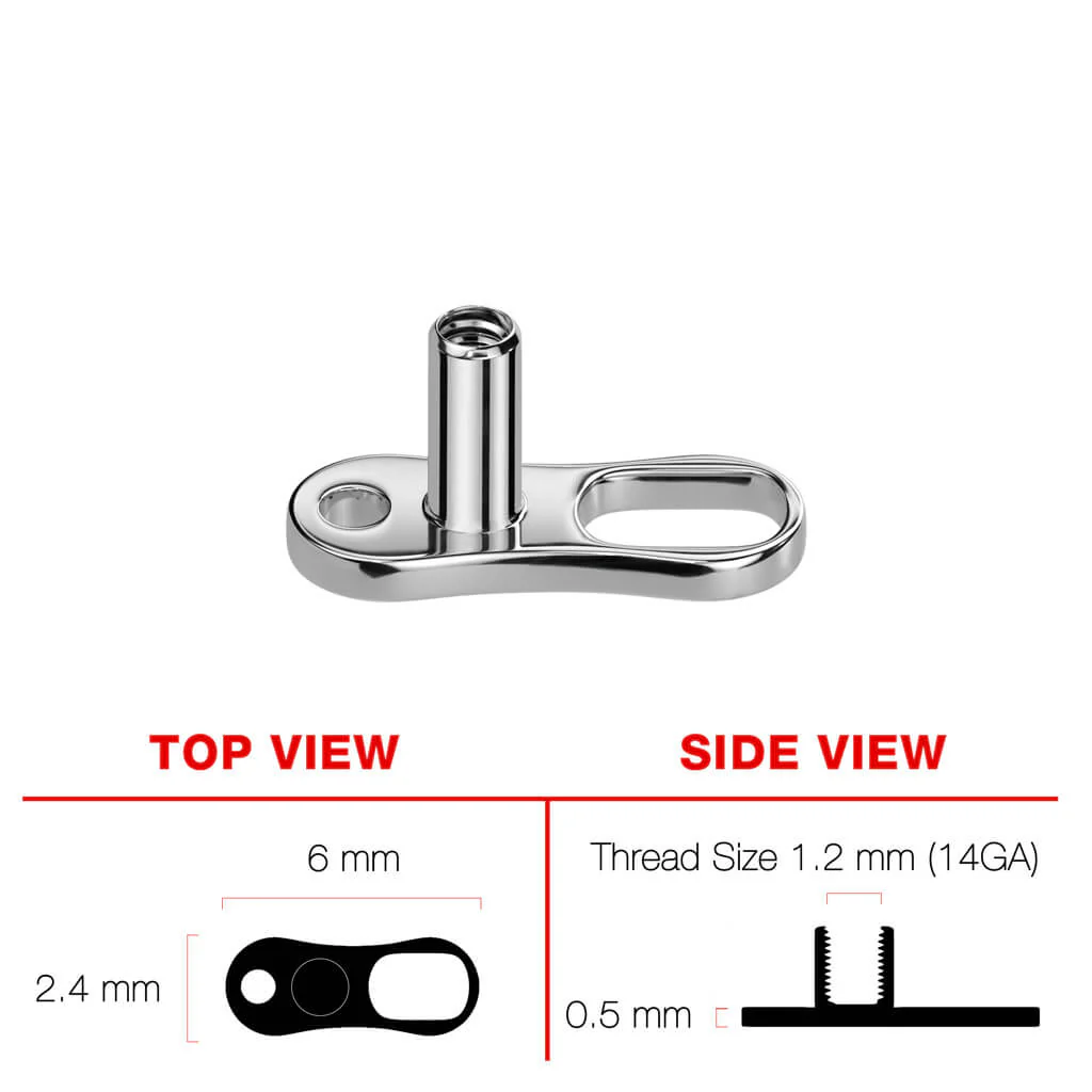Tytan stopka 2 dziurki wysokość 2mm, 2.5mm i 3mm gwint wewnętrzny - Image 3