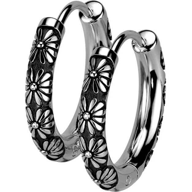 Srebrny z kwiatkami clicker - Image 2