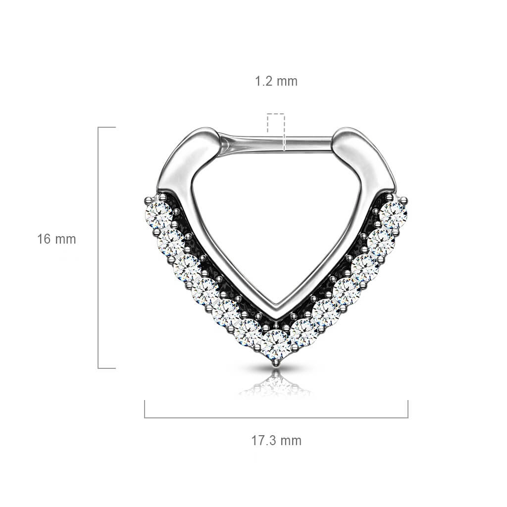 Septum clicker trójkąt cyrkonia clicker - Image 2