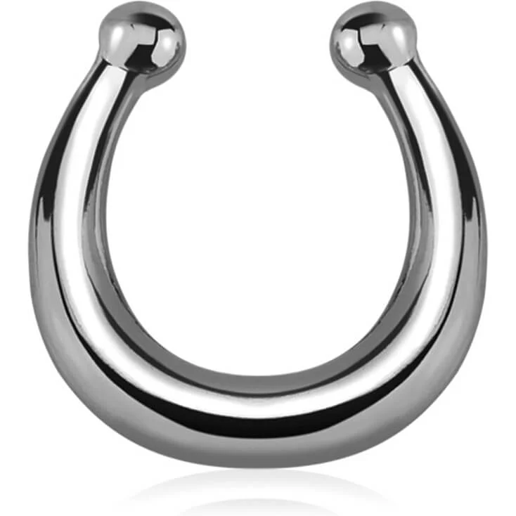 Fake piercing do nosa septum kolczyk rozginany - Image 3