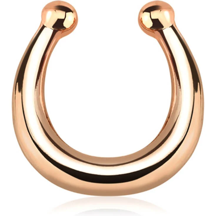 Fake piercing do nosa septum kolczyk rozginany - Image 5