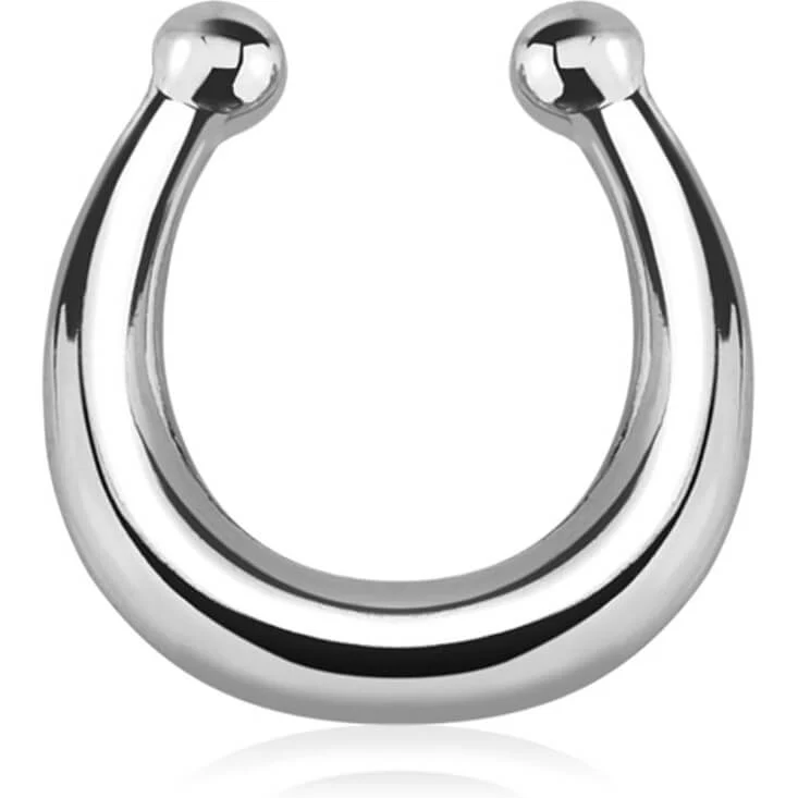 Fake piercing do nosa septum kolczyk rozginany - Image 6