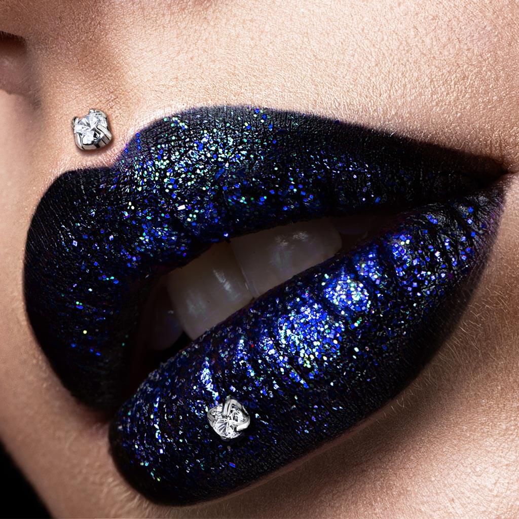 Tytan labret okrągła cyrkonia gwint wewnętrzny - Image 4