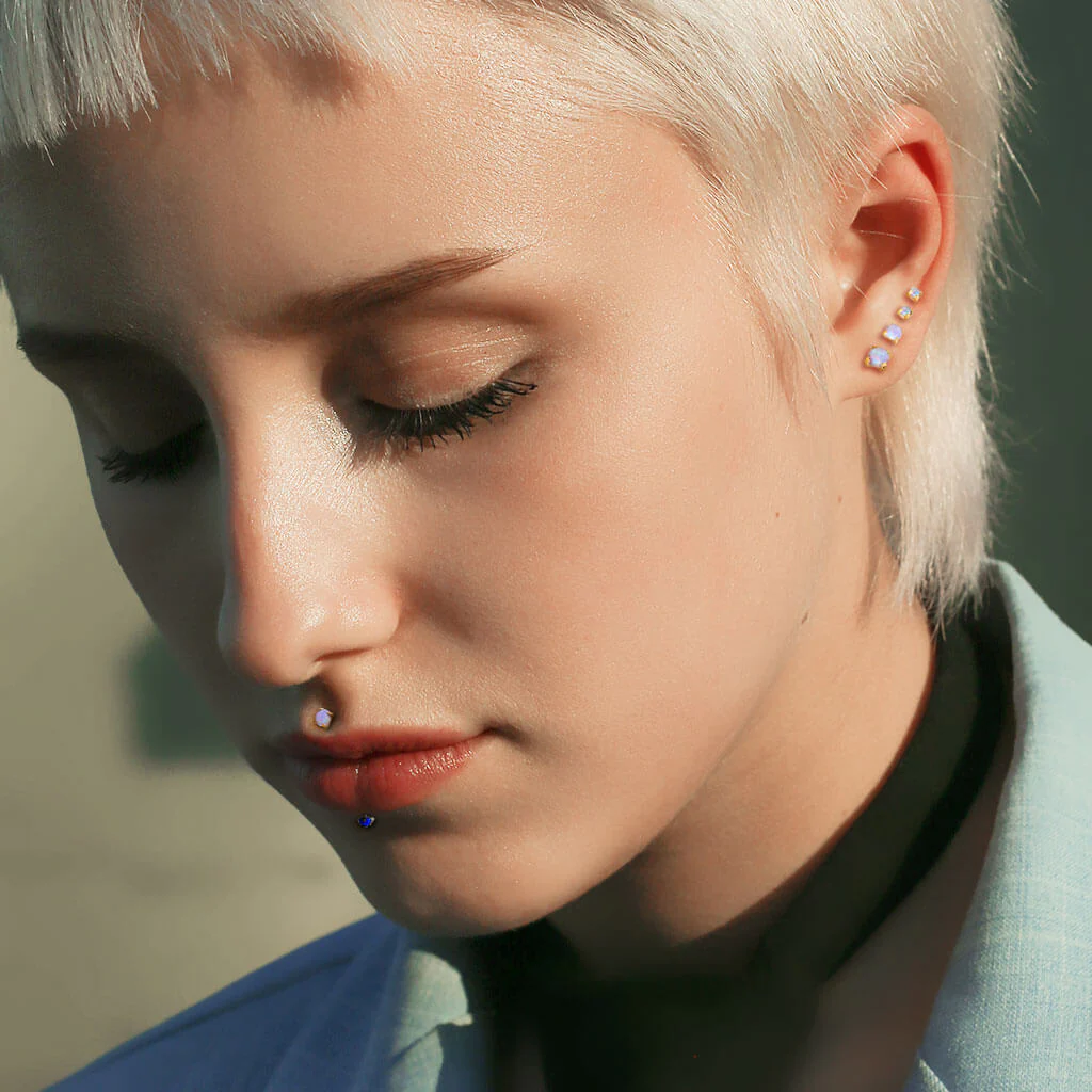 Tytan labret opal kulka gwint wewnętrzny - Image 4