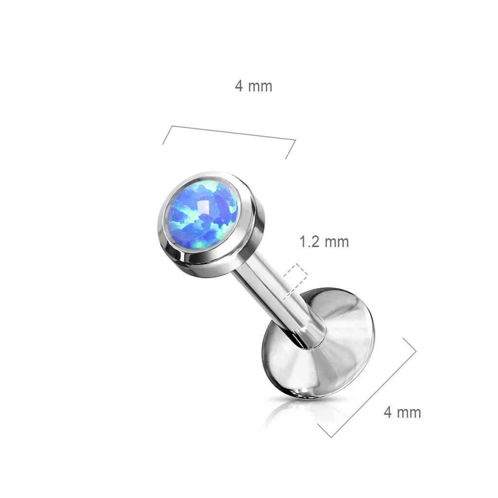 Tytan labret opal okrągły gwint wewnętrzny - Image 2