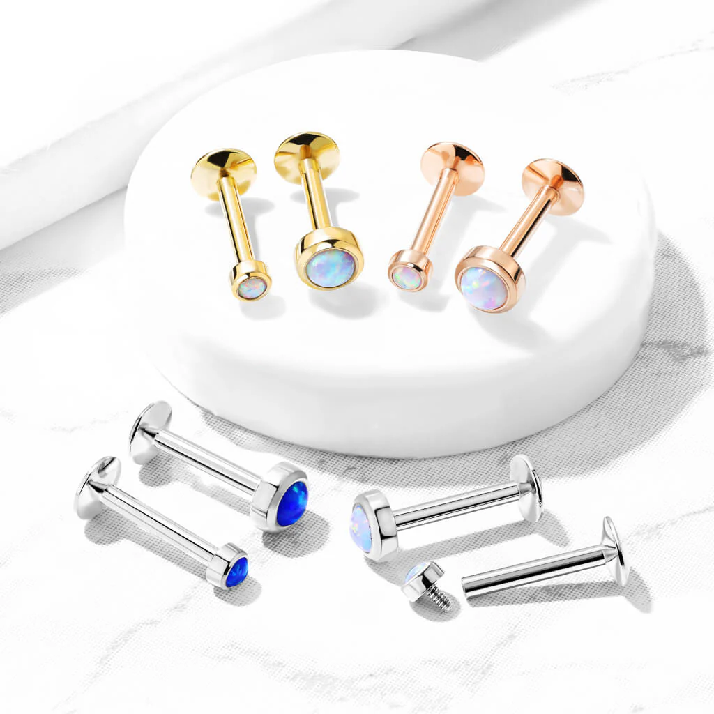 Tytan labret opal okrągły gwint wewnętrzny - Image 5