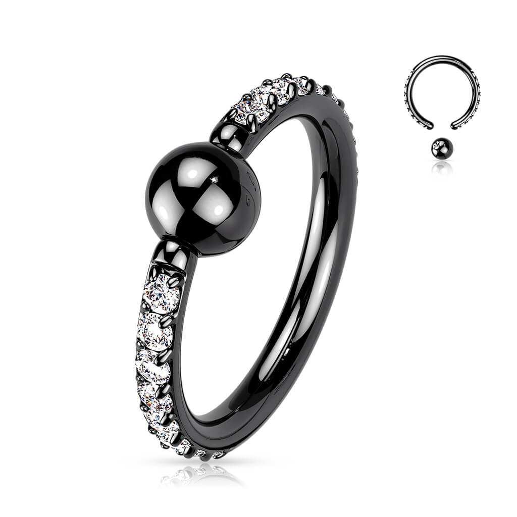 Tytan kółko z kulką cyrkonia zapięcie captive bead - Image 6