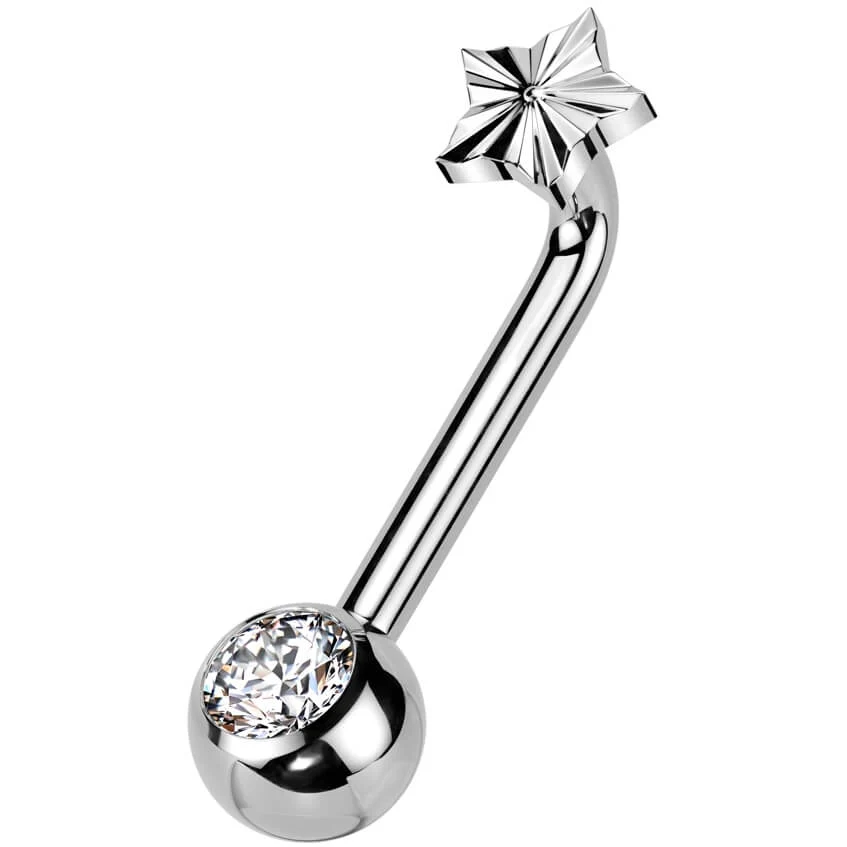 Tytan christina piercing gwiazdka gwint wewnętrzny - Image 3