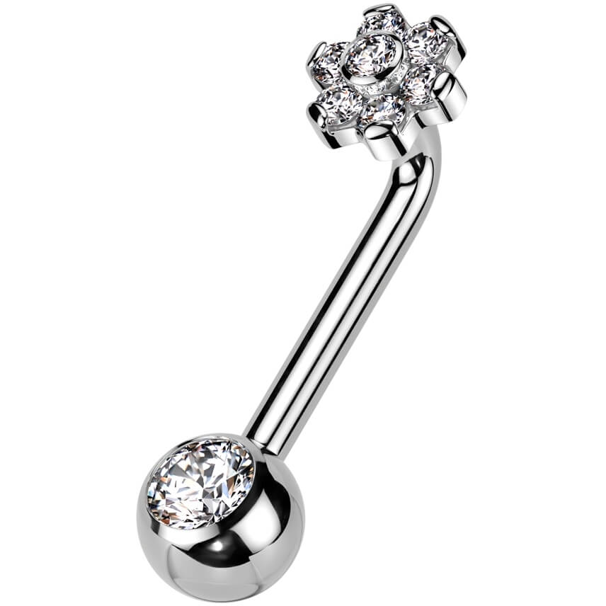 Tytan christina piercing kwiatek gwint wewnętrzny - Image 3