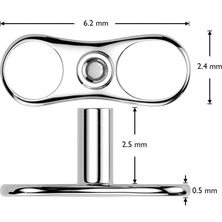 Tytan stopka 2 dziurki wysokość 2.5mm gwint wewnętrzny - Image 2