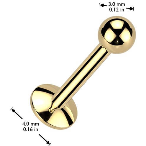 Tytan labret kulka podstawa 4mm gwint wewnętrzny - Image 2
