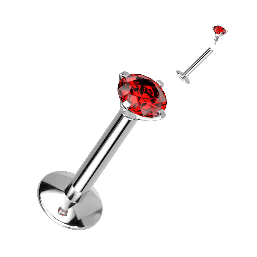 Tytan labret cyrkonia gwint wewnętrzny - Image 10