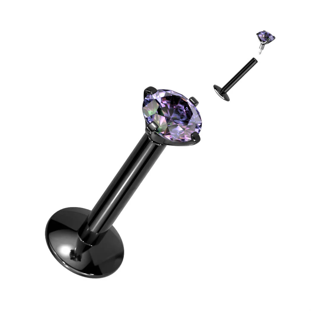 Tytan labret cyrkonia gwint wewnętrzny - Image 4