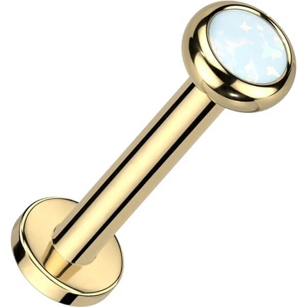 Tytan labret cyrkonia opal gwint wewnętrzny - Image 5