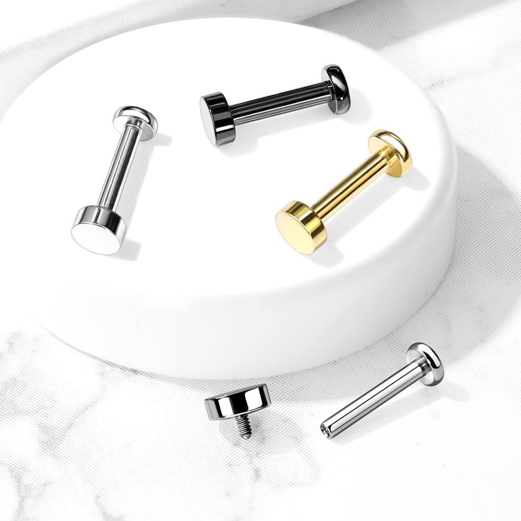 Tytan labret płaski okrągły gwint wewnętrzny - Image 4