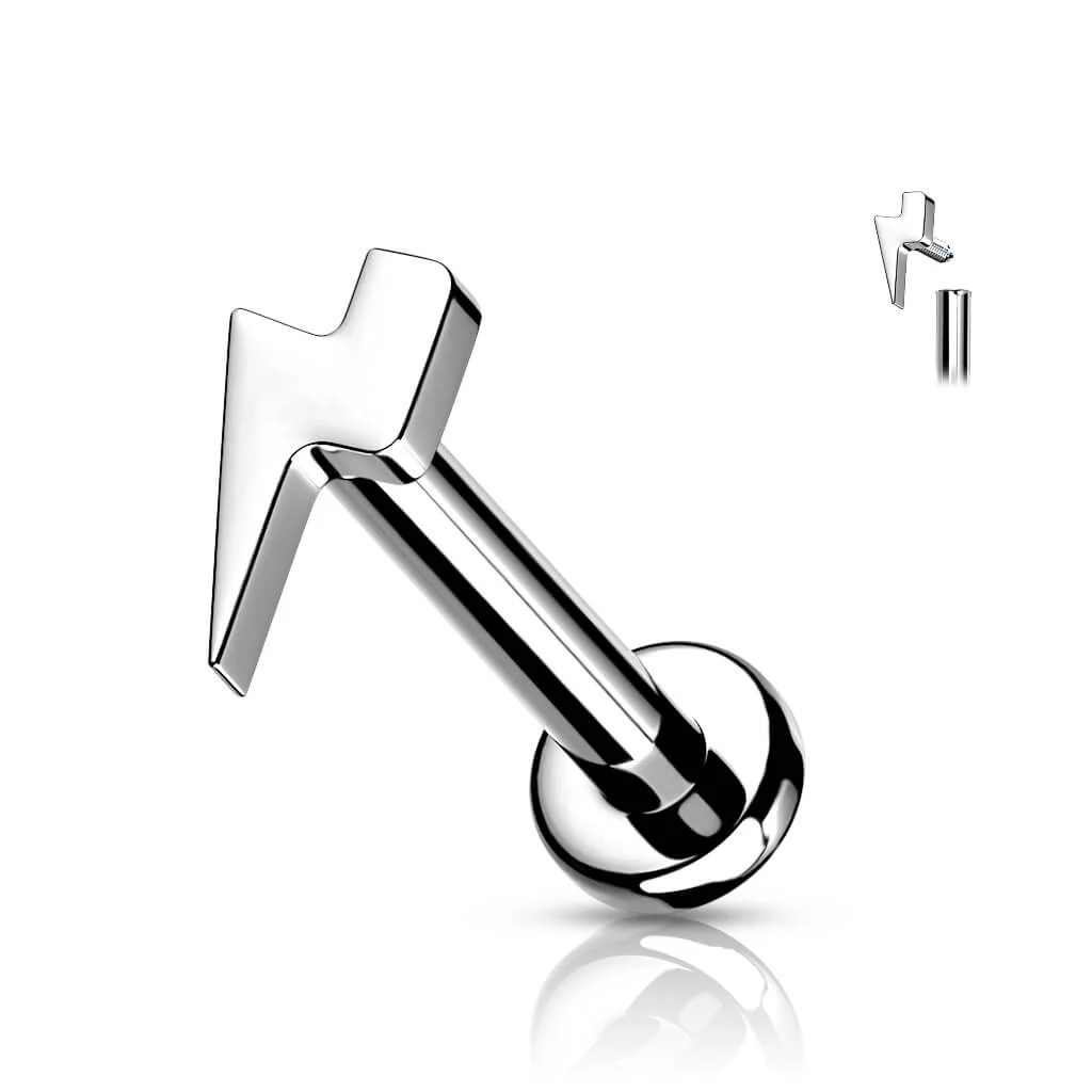 Tytan labret piorun płaski gwint wewnętrzny - Image 8