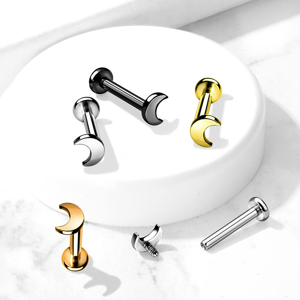 Tytan labret księżyc płaski gwint wewnętrzny - Image 5