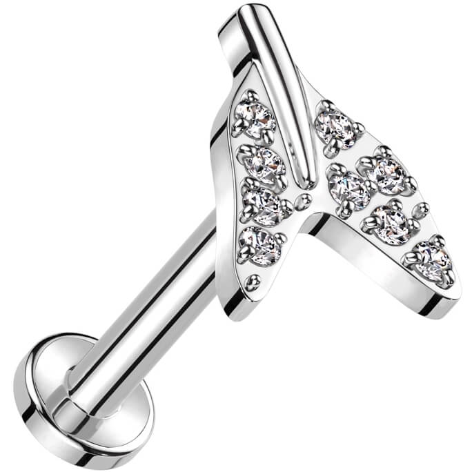Tytan labret ogon cyrkonie gwint wewnętrzny - Image 4