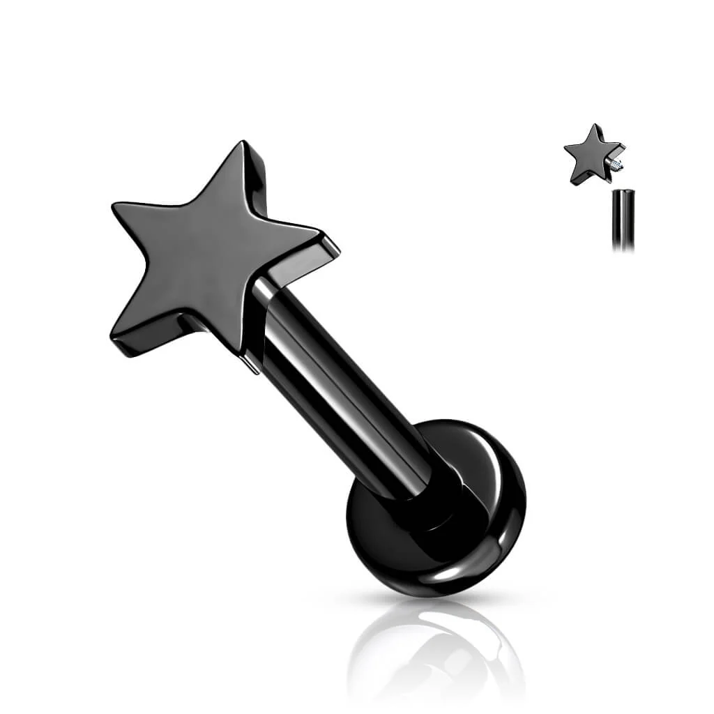 Tytan labret gwiazdka płaski gwint wewnętrzny - Image 7