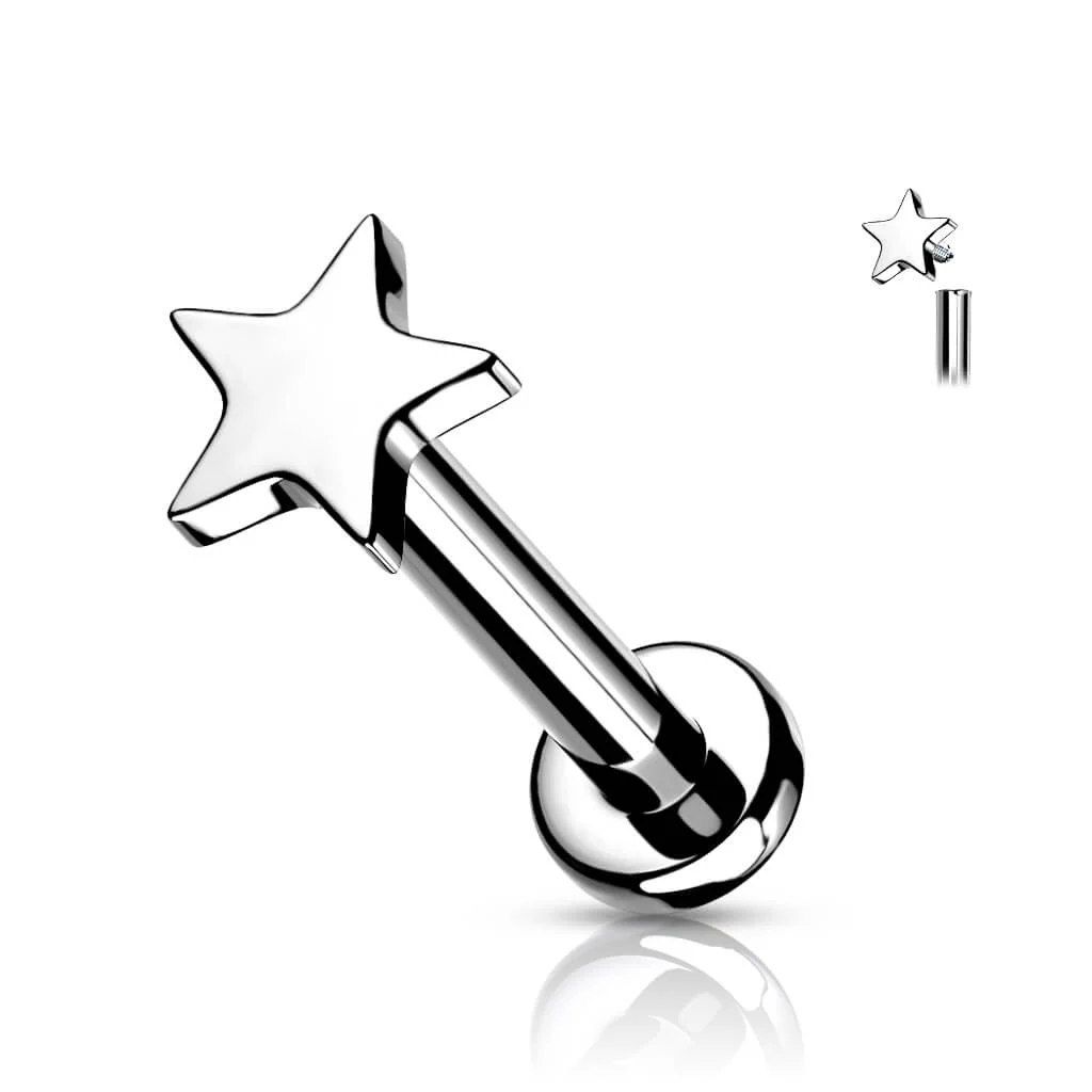 Tytan labret gwiazdka płaski gwint wewnętrzny - Image 8