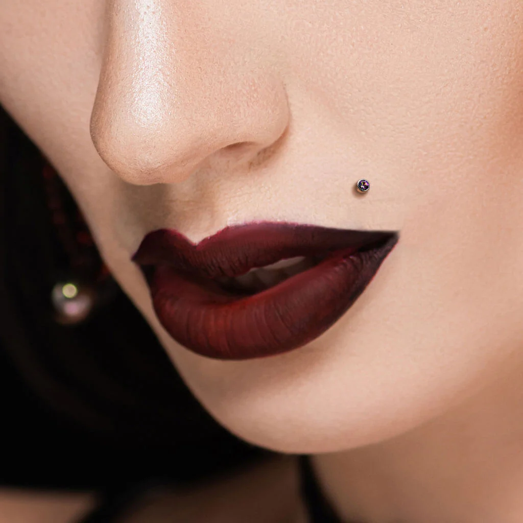 Tytan labret okrągła cyrkonia gwint wewnętrzny - Image 4
