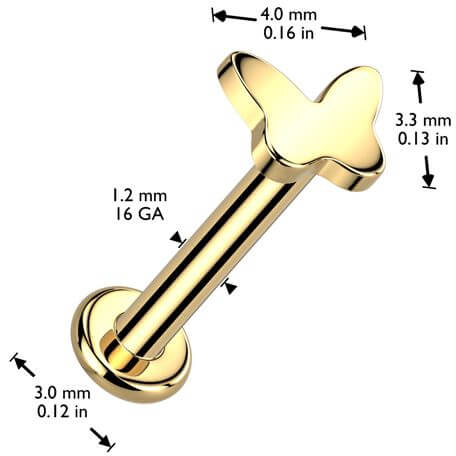 Tytan labret motylek gwint wewnętrzny - Image 2