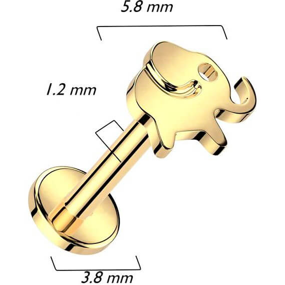 Tytan labret słoń gwint wewnętrzny - Image 2