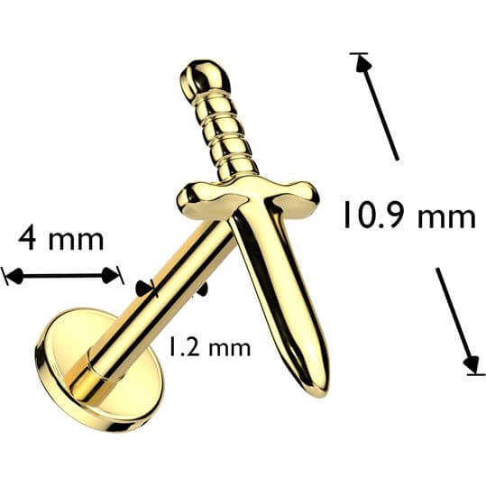 Tytan labret sztylet gwint wewnętrzny - Image 2
