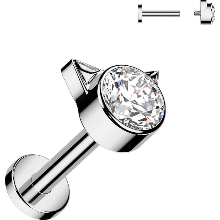 Tytan labret kot cyrkonia gwint wewnętrzny - Image 5