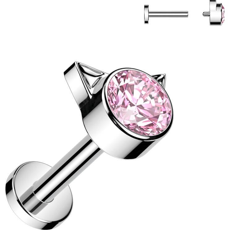 Tytan labret kot cyrkonia gwint wewnętrzny - Image 6