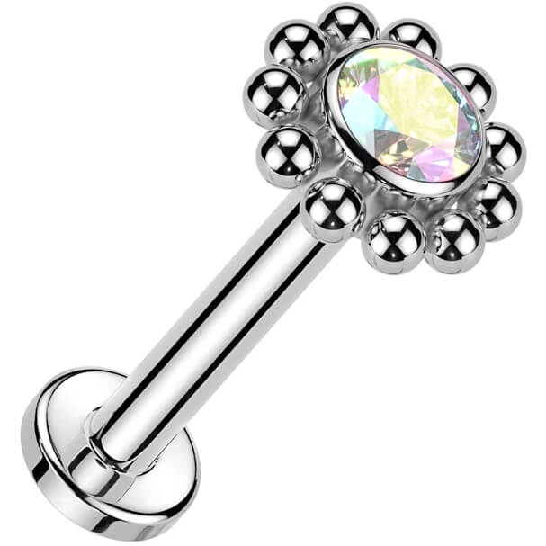 Tytan labret koraliki cyrkonia gwint wewnętrzny - Image 3