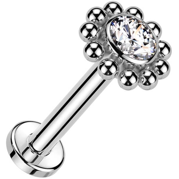 Tytan labret koraliki cyrkonia gwint wewnętrzny - Image 4