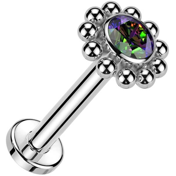 Tytan labret koraliki cyrkonia gwint wewnętrzny - Image 5