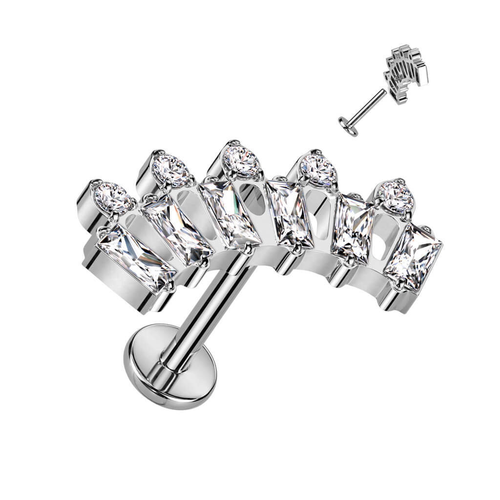 Tytan labret cyrkonia gwint wewnętrzny - Image 3