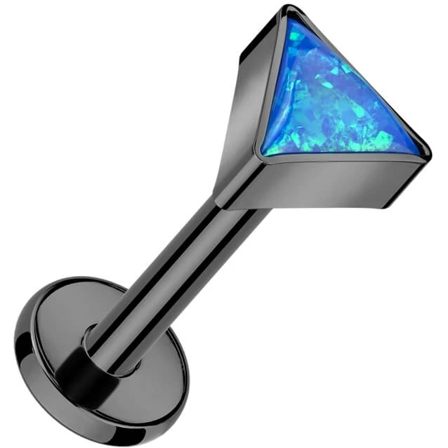 Tytan labret trójkąt opal gwint wewnętrzny - Image 4