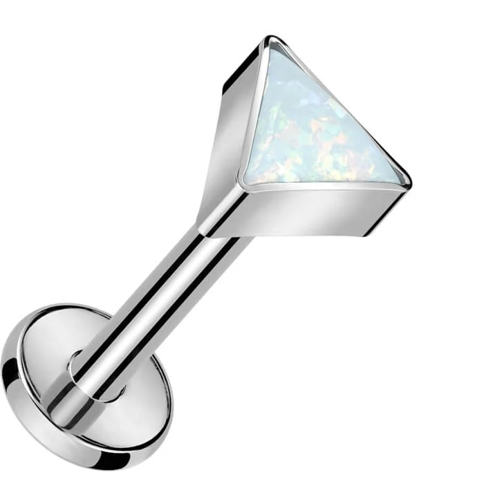 Tytan labret trójkąt opal gwint wewnętrzny - Image 5