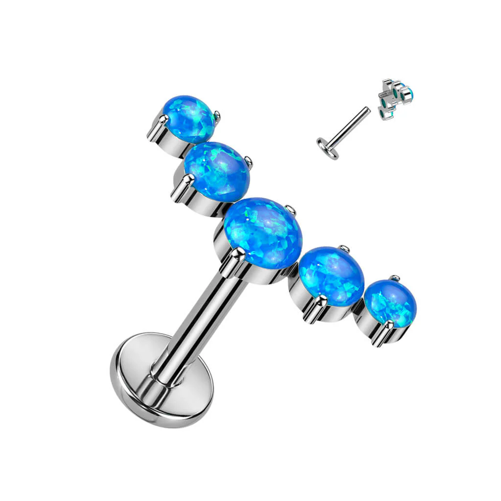 Tytan labret opal zaokrąglony gwint wewnętrzny - Image 4