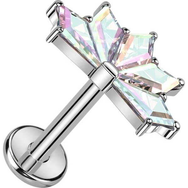 Tytan labret wachlarz cyrkonia gwint wewnętrzny - Image 3