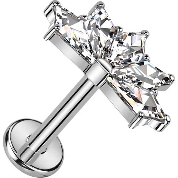 Tytan labret wachlarz cyrkonia gwint wewnętrzny - Image 4