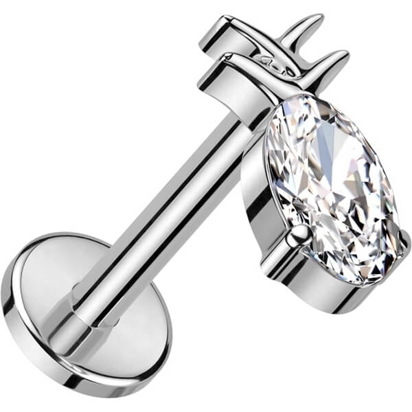 Tytan labret ananas cyrkonia gwint wewnętrzny - Image 3