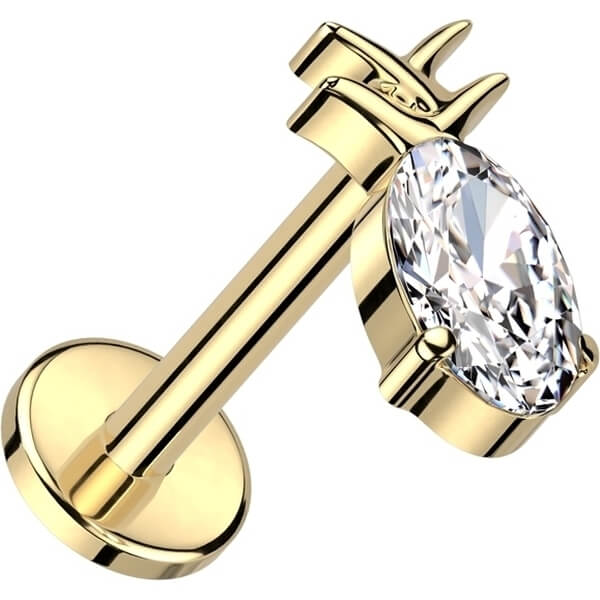 Tytan labret ananas cyrkonia gwint wewnętrzny - Image 4