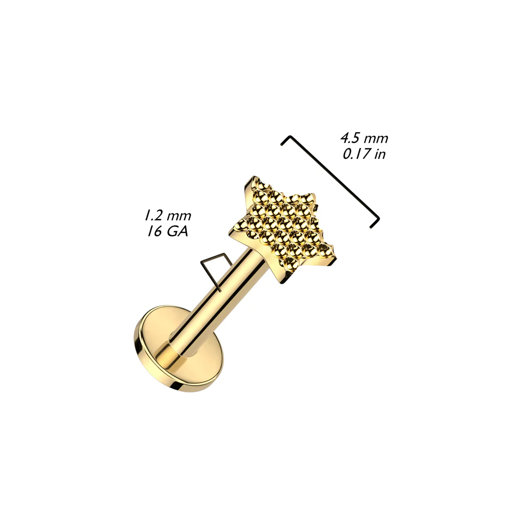 Tytan labret gwiazdka gwint wewnętrzny - Image 2