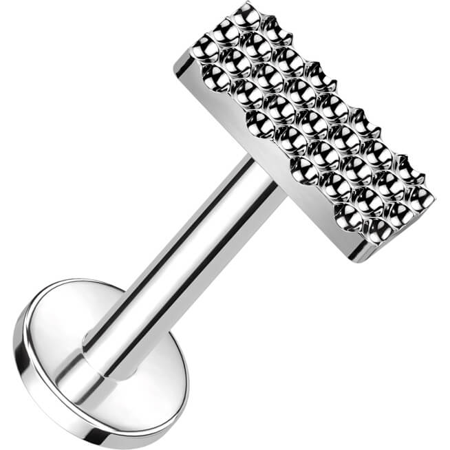 Tytan labret prostokąt gwint wewnętrzny - Image 4