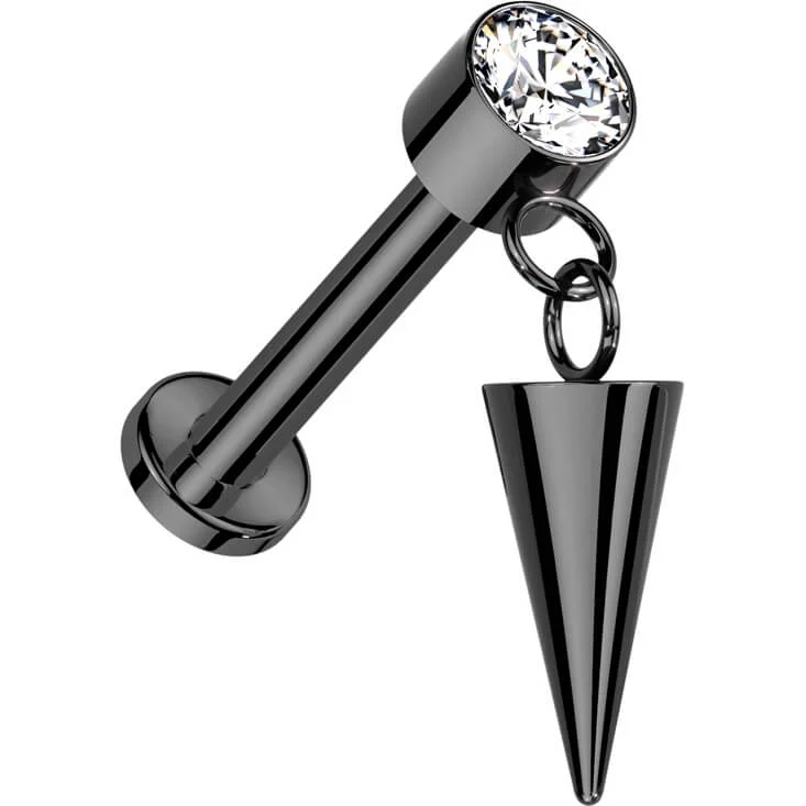 Tytan labret stożek cyrkonia gwint wewnętrzny - Image 4