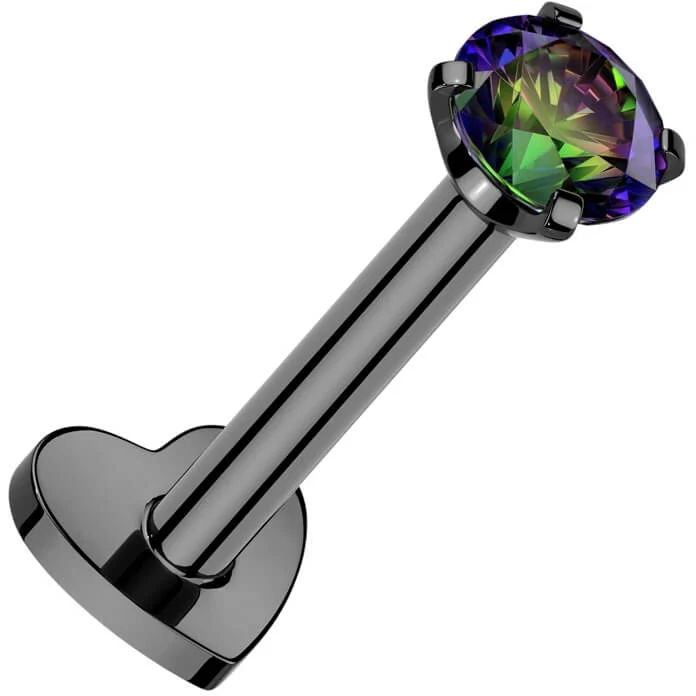 Tytan labret podstawa serduszko cyrkonia gwint wewnętrzny - Image 6