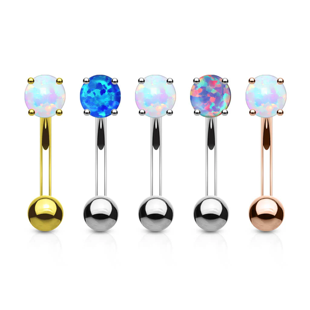 Kolczyk do brwi kulka opal, 5  sztuk - Image 2