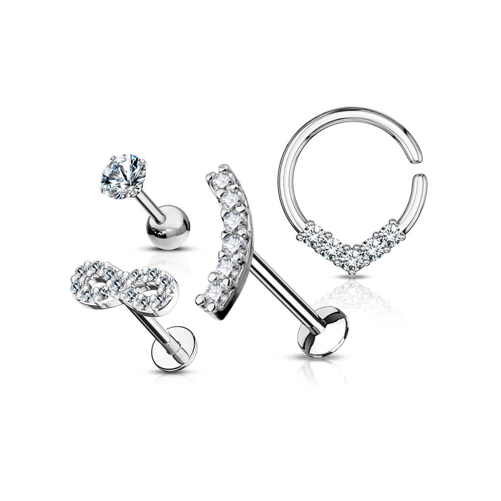 Sztanga zestaw labret kółko kolczyk rozginany, 4  sztuki - Image 6